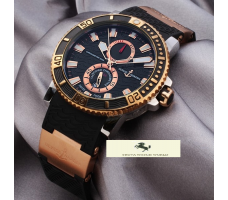HK882 ULYSSE NARDİN MAXİ MARİN CHRONOMETER 200M SİYAH KADRAN
